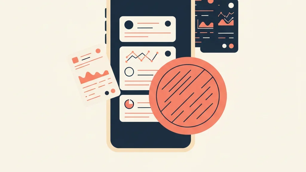 Ilustração de cartões de comparação de eSIM em um celular, com uma grande moeda empurrando um cartão de plano pequeno para fora da tela